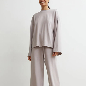 Ropa de dormir con estampado personalizado, conjunto de pijamas de satén de algodón puro 100%, ropa de dormir de talla grande para mujer, precio razonable, OEM de alta calidad - Product Image 2