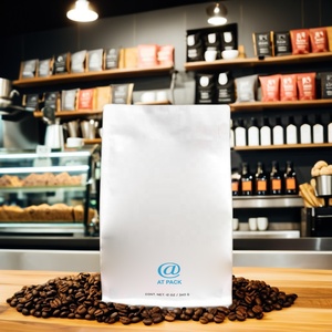 Al pacchetto 340 sacchetto di caffè grammo 500g 1KG Bolsa Para Cafe sacchetto di caffè a fondo piatto con valvola e cerniera imballaggio caffè biodegradabile - Product Image 6