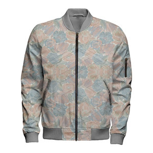 แจ็กเก็ตนักบินบอมเบอร์แบบบุผ้าสำหรับผู้ชายเสื้อแจ็กเก็ตนักบินแบบลำลองกันลมกันลมปรับแต่งโลโก้ของคุณเอง - Product Image 1