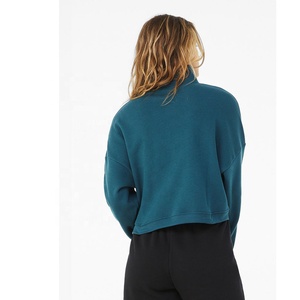 Bella + Canvas Ladies 'Sponge Fleece Half-Zip Pullover Sudadera Altantic mujer letra impresa, suelta Mujer media cremallera Sudadera con capucha - Product Image 3