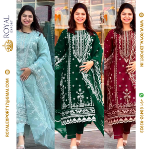 <b>Presenting</b> Good Quality With Pure Organza Pakistani Suit Collection in Wholesale Rate by Royal Export Surat - Product Image 6