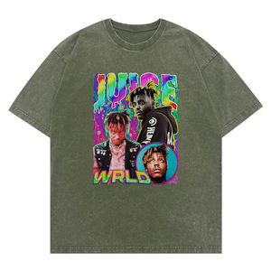 Unisex Washed <strong>T</strong>-<strong>Shirt</strong> <strong>Juice</strong> <strong>WRLD</strong> Rapper Hip Hop Music Fan Apparel Vintage Concert Graphic Tee - Product Image 4