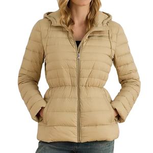 Chaqueta Acolchada de Invierno para Mujer, de Alta Calidad, con Logotipo Personalizado, Tejida, Transpirable, de Lona, con Relleno de Plumón - Product Image 1