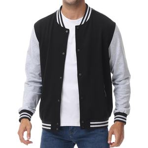 2026 hommes en cuir véritable Varsity Jacket coupe-vent Softshell sport vêtements de travail avec toile tissu col montant High Street Style - Product Image 2
