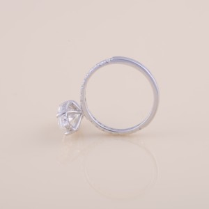 แหวนเพชรทรงมาร์คีส์รับรองโดย IGI พร้อมวงแหวนประดับเพชรแบบ Pavé ทำจากทองคำขาว/โรสโกลด์/ทองคำเหลือง 9K - Product Image 6