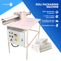 Machine d'emballage de roulement de couette semi-automatique pour oreiller de couverture de matelas de couette-emballage de film plastique d'enroulement électrique