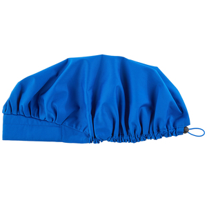 KATBROS INDUSTRY Blue Bouffant <b>Scrub</b> <b>Cap</b> Spandex/Polyester Twill Woven Unisex Hospital Uniform with Drawstring Closure - Product Image 1