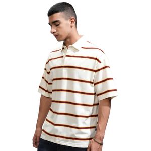 เสื้อโปโลผู้ชายคุณภาพสูงย้อนยุคตะวันตกเสื้อยืดแฟชั่นฤดูร้อนสไตล์ฮิปฮอปทรงหลวมแขนสั้นของวัยรุ่นสีพื้น - Product Image 2