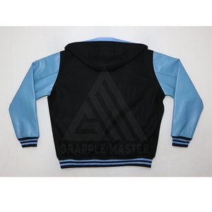 Chaqueta con letras y mangas de cuero personalizada para hombre, impermeable, a prueba de viento, estilo callejero, servicio OEM al por mayor - Product Image 3