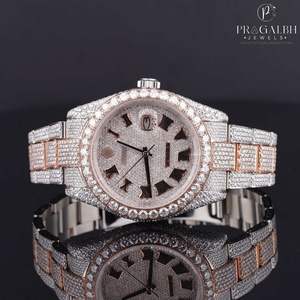 Customizable Stainless Steel Diamond Luxury Fashion Limited Edition Automatic Moissanite <b>Watch</b> Hip Hop Bust Big Face - Product Image 4