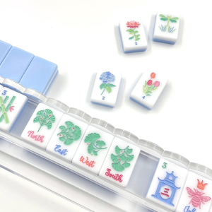 Custom Melamine <b>Mahjong</b> Pink Plastic American <b>Mah</b> <b>Jongg</b> Game Set Hand Painting <b>Mahjong</b> Tiles - Product Image 2