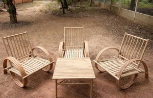 Sofá Seccional de bambú para sala de estar, mesa de comedor y sillas para hoteles o villas - Product Image 2