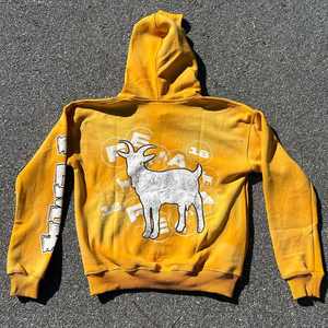 Zip Up Distressed Brodé AcidWash Sun Faded Distressed Sets Vintage Hoodie Sun fade Sets Sweatsuit Survêtements 100% Coton - Product Image 2