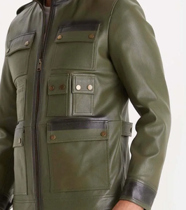 Dernier modèle Veste d'hiver en cuir pour homme Veste d'automne hiver en cuir décontractée à fermeture éclair pour homme à manches longues - Product Image 6