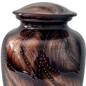 Urnes de crémation de qualité supérieure fabriquées à la main avec des conceptions spéciales et des graphiques utilisés pour les souvenirs des ancêtres et des êtres chers. - Product Image 1