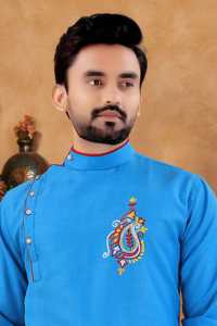 Fashionable Wear Kurta and <b>Pyjama</b> Readymade Cheap Low Price Indian Men Wear Manufacturing Wholesale Surat - Product Image 6