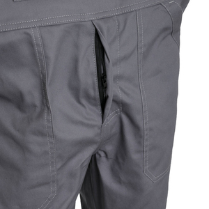 ชุดเอี๊ยมทำงานผ้าแคนวาสสีเทาและสีดำสำหรับผู้ชาย ระบายอากาศได้ดี พร้อมสายเอี๊ยมและกางเกงขายาว - Product Image 6