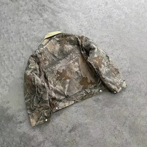 OEM logotipo personalizado 2 piezas hombres con capucha cremallera-Up otoño Streetwear Jogger chándal 100% algodón chaqueta bordada de gran tamaño - Product Image 5