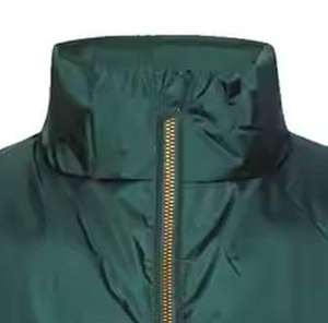 Chaqueta acolchada de color negro sólido de alta calidad OEM para hombre, chaleco acolchado con cremallera y cuello levantado de tela de poliéster personalizado - Product Image 6