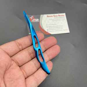 แหนบถอนขนแหนบคิ้วพลาสม่าสีฟ้าทำจากสเตนเลสสตีลปลายเรียวแหนบถอนขนคิ้วแบบปรับแต่งโลโก้ได้ตามต้องการ - Product Image 6