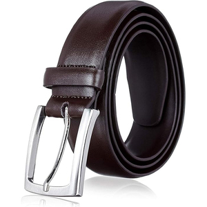 Ceinture en cuir de vachette à prix d'usine pour hommes et femmes, logo personnalisé, boucle en cuivre faite à la main, style vintage carré solide et décontracté - Product Image 5