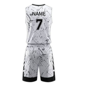 Uniformes de basket-ball personnalisés, production sur mesure, vêtements de basket-ball en gros, OEM, séchage rapide, respirant, ensembles de maillots 100% polyester - Product Image 3