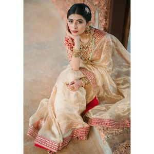 Fournisseur direct d'usine, tissu en soie géorgette lourd, doux et de haute qualité, personnalisé, confortable, pour sari de fête de mariage, pièce pour chemisier à coudre - Product Image 3