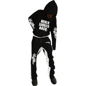 Survêtements pour hommes dtg dtf imprimer vêtements de sport personnalisés combinaison d'entraînement de gymnastique 2025 mode tenue de jogging vêtements de sport ensemble de deux pièces - Product Image 6