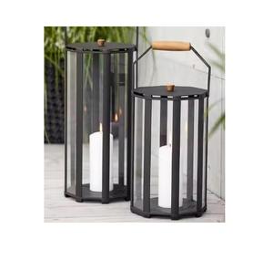 Lanterne à bougie faite à la main Design avantageux Lanterne design Meilleure qualité Couleur noire Métal agréable Lanterne lot de deux - Product Image 5