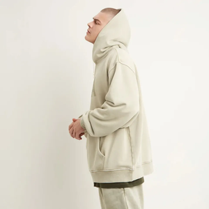 Sweat à capuche brodé avec logo personnalisé pour hommes Sweat à capuche Jogging Pull en coton surdimensionné 2023 - Product Image 2