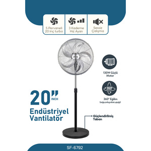 Ventilador de Torre y Pedestal SF-6792 - Color Metálico, Clase Energética A, 2 Años de Garantía - Product Image 4