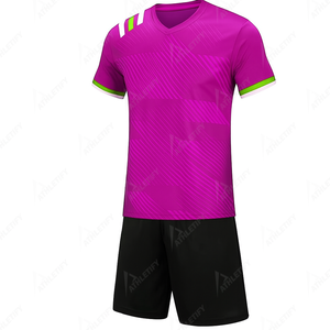 Camisetas de Casa/visitante con estampado sublimado, pantalones cortos teñidos lisos, transpirables de secado rápido, 2026, conjuntos de camisetas de fútbol personalizados para hombres, patrón sólido - Product Image 2
