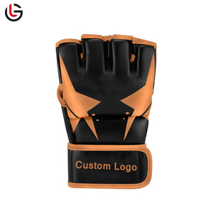 Guantes profesionales de medio dedo MMA Guantes de cuero real para entrenamiento y competiciones Logotipo personalizado - Product Image 2