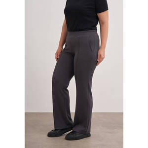 กางเกงขากว้างเอวสูงระบายอากาศได้มีสายรัดเอวยางยืดหนา-แอนทราไซต์ - Product Image 4