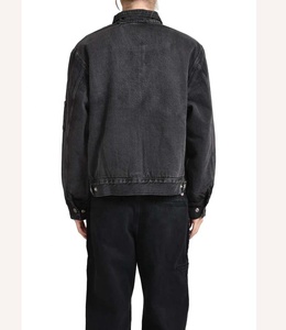 Veste de travail en toile formelle en gros, fermeture éclair, logo brodé personnalisé sur le devant, lavée - Product Image 5