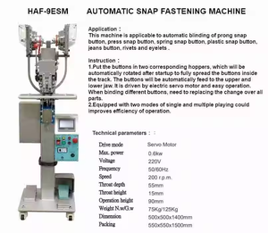 Machine entièrement automatique de fixation à encliquetage HAF-9ESM avec PLC et engrenage pour la production de vêtements - Product Image 3
