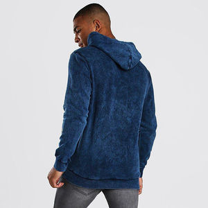 Sudadera con capucha Universal Unisex 100% algodón francés polar lavado de gran tamaño largo estampado sólido patrón invierno hombres sudaderas - Product Image 2
