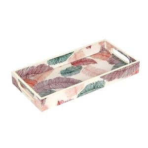 Bandeja de servicio redondeada de metal y madera Aperitivos hechos a medida Bandejas dulces a la venta Servidor de desayuno Acabado negro Diseño exclusivo - Product Image 5