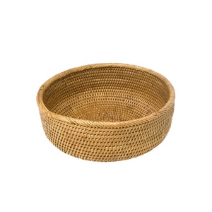 Bol en rotin écologique classique rond fait à la main avec poignée Design personnalisé pour une utilisation en fête Origine du Vietnam - Product Image 2