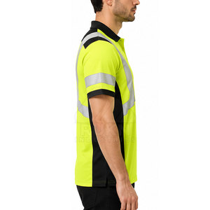 Camisetas Polo de Trabajo de Poliéster Transpirable de Alta Visibilidad para Hombres, para Personal de Fábrica y Trabajadores de la Construcción, Trabajo Prolongado - Product Image 4