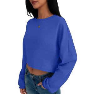 Sudaderas personalizables de cuello redondo de algodón para mujer Jersey suave transpirable Ajuste regular Manga larga Invierno Impreso Servicio OEM - Product Image 4