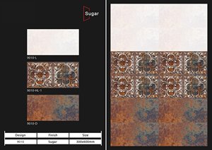 Modern Luxury Interiors Decorative <b>Wallpaper</b>-Tile Collection 300x600 Sugar Matte Satin Finish Inspired for Trending Park & Hall - Product Image 2