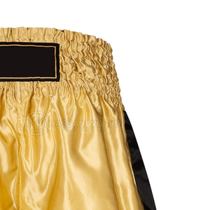 Pantalones Cortos de Boxeo Tailandés Hechos a Medida, Estilo Nuevo, Color Personalizado, 100% Poliéster, Secado Rápido, Transpirables, Servicio OEM, Hechos en Pakistán para Hombre - Product Image 5
