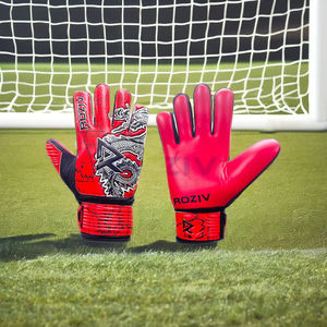 Gants de gardien de but en cuir de haute qualité professionnels avec design respirant, couleur et logo personnalisables, gants de football unisexes - Product Image 1