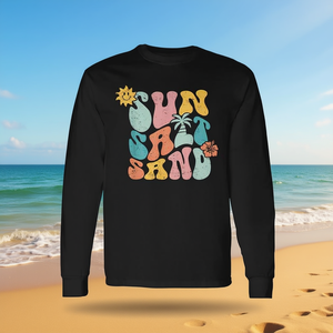 Camiseta de manga larga Retro Summer Sun Salt Sand Beach Lover - Product Image 3
