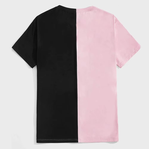 Camiseta de manga corta de verano para hombre Último diseño con logotipo personalizado Precio al por mayor Ropa informal con estampado de bloques de color - Product Image 6