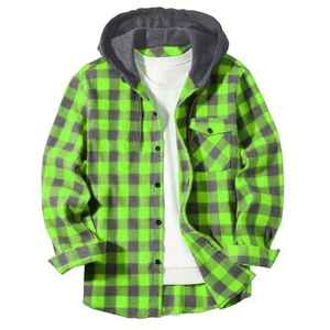 เสื้อยืดผ้าสักหลาดมีฮู้ดสำหรับทุกเพศเสื้อมีฮู้ดลายสก๊อตแขนยาวเสื้อมีฮู้ดลำลองแนวสตรีทแฟชั่นขายส่ง - Product Image 5