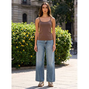 Débardeur Camisole Femme en Coton Tricoté 100% Col Rond Sans Manches Décontracté Ajusté Essentiel pour le Quotidien et la Superposition Vêtement Personnalisé - Product Image 2
