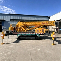 Mini-grue araignée sur chenilles 10T homologuée CE, personnalisée en usine, pour opérations de levage en sous-sol, dans les tunnels et les espaces confinés