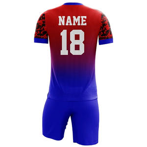 Transpirable reflectante que absorbe la humedad secado rápido resistente a las manchas uniforme de fútbol tela elástica Francia, camisetas de fútbol - Product Image 2